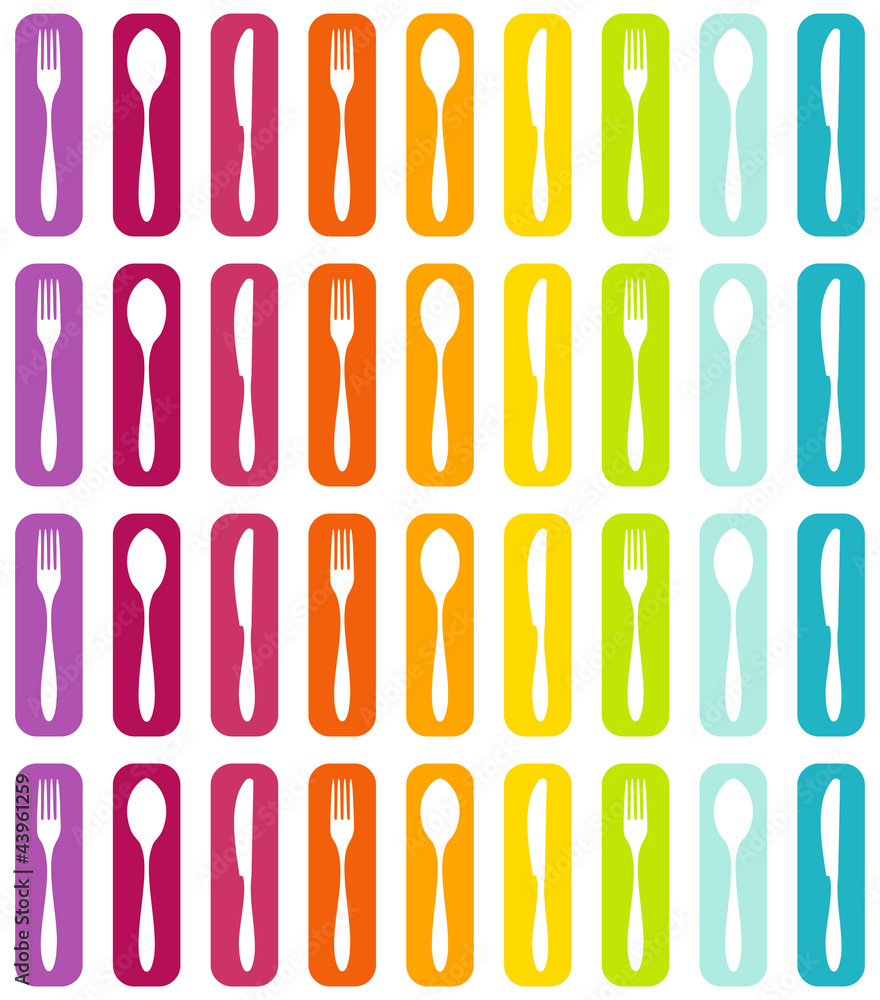 Cutlery silhouette icons pattern background Cutlery silhouette icons pattern background