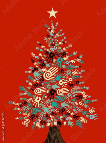 Diversity Christmas Tree hands