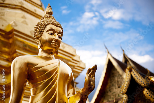 Golden Buddha statue in Thailand Buddha Temple.