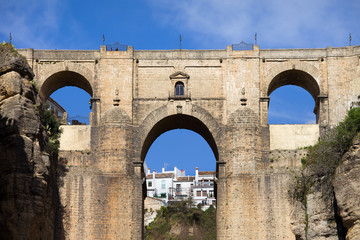 Canvas schilderij Ronda Puente Nuevo Nieuwe brug van Ronda Andalusië  © Artur Bogacki
