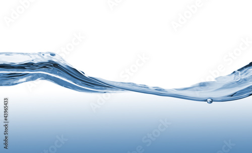 Closeup waves of blue water