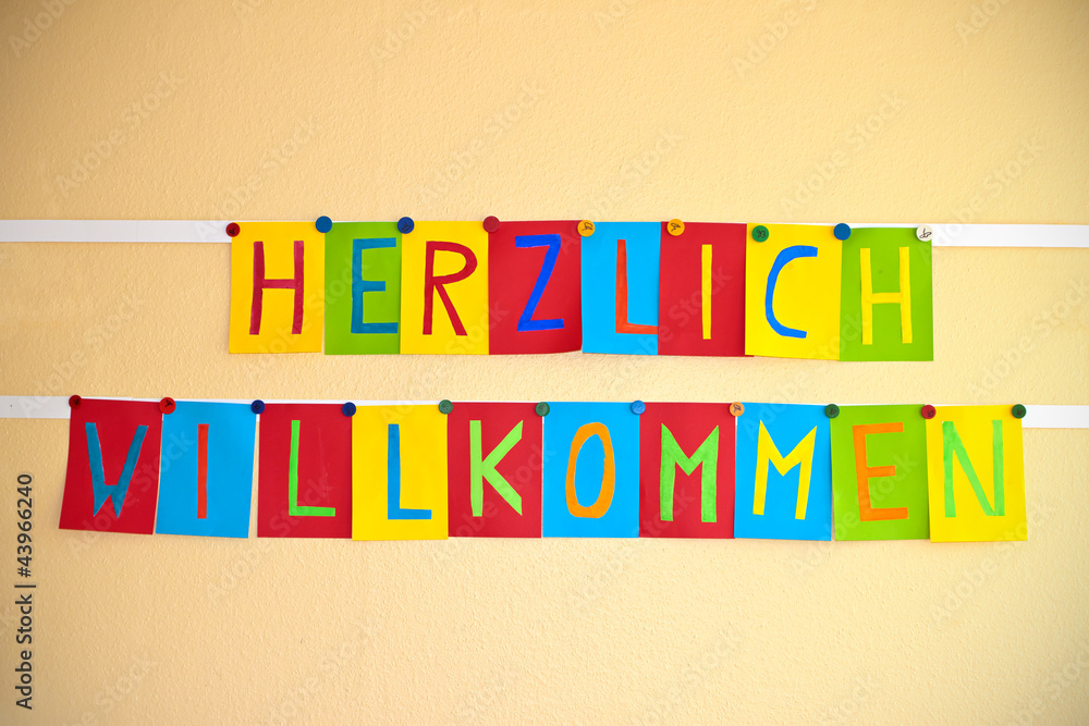 Fototapeta premium Herzlich Willkommen
