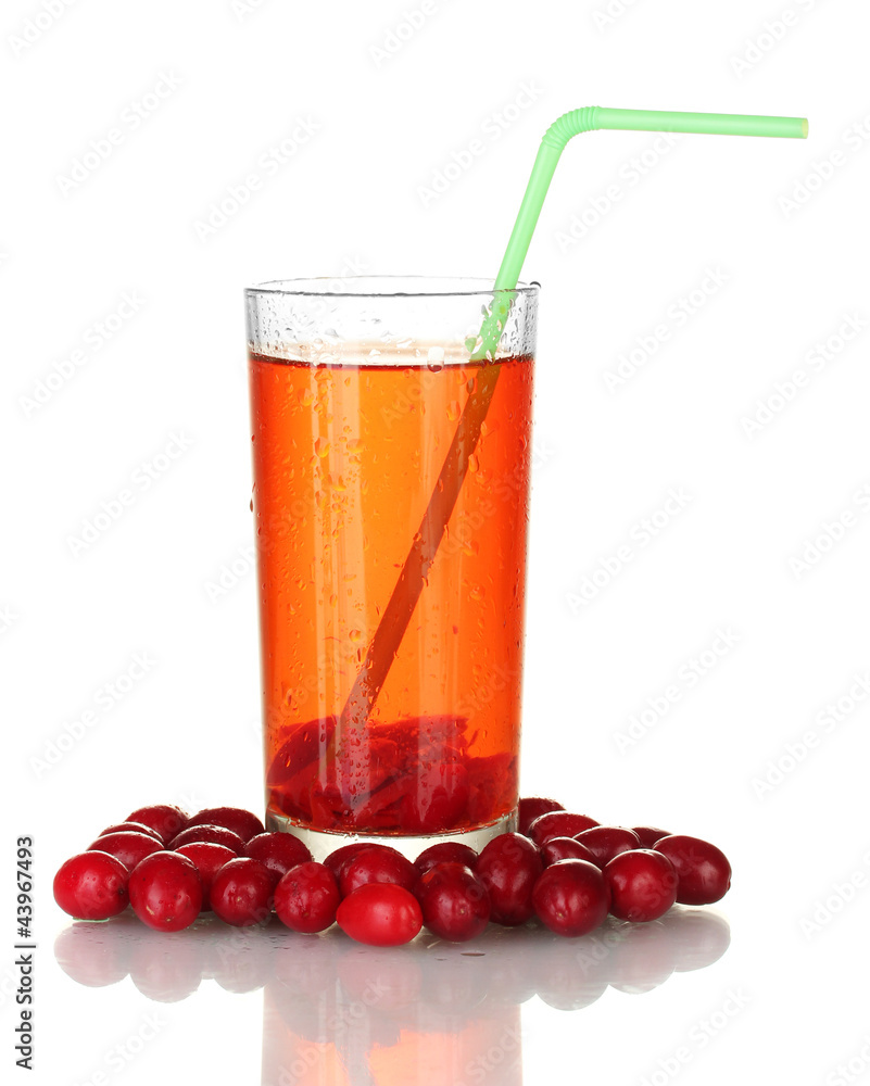 Compote from a cornel isolated on white