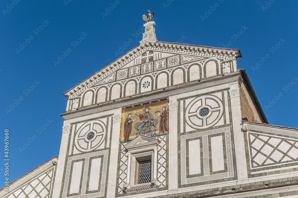 San Miniato al Monte basilica in Florence, Italy.