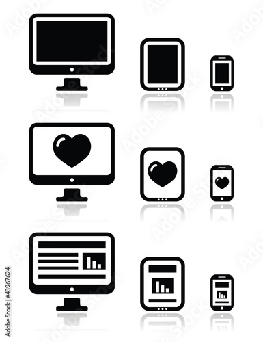 Responsive website design - screen icons