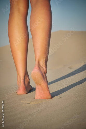 Walking on the sand