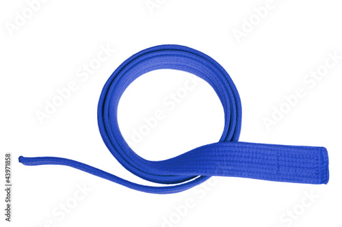 Blue belt isolated on white background