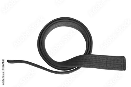 Black belt isolated on white background