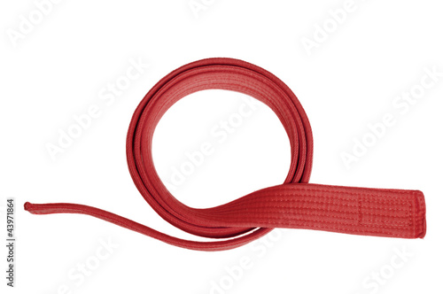 Red belt isolated on white background