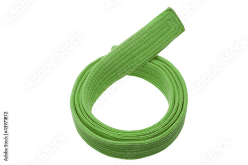 Green belt isolated on white background