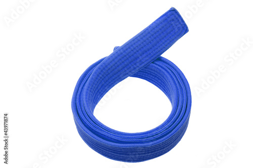 Blue belt isolated on white background