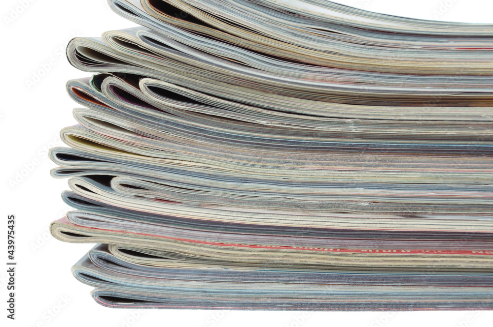 stack of magazines isolated stack of magazines isolated