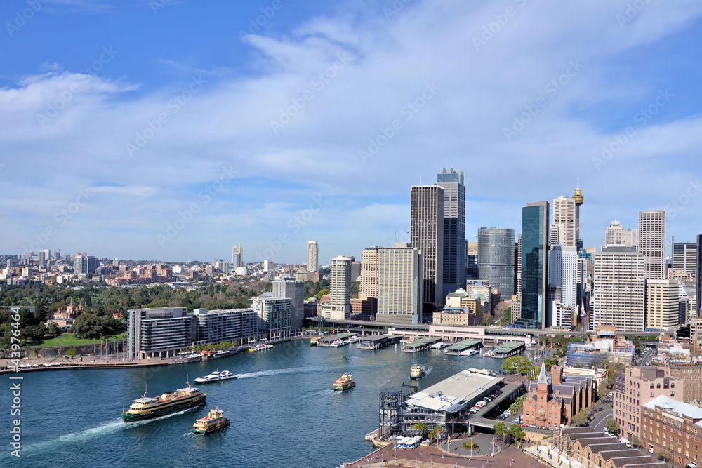 Fototapeta premium View of Circular Quay and Sydney Business District Centre