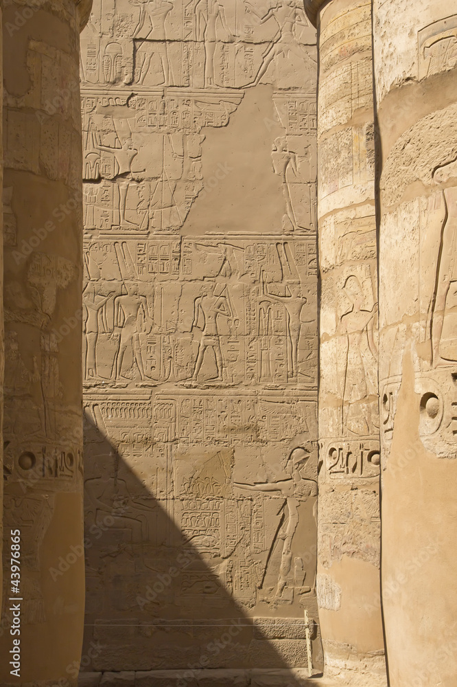 Obraz premium Columns of the Temples of Karnak ( Egypt)