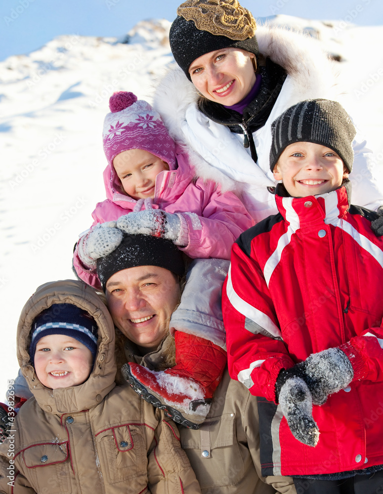 Family in the winter Family in the winter