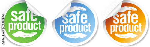 Safe product stickers set