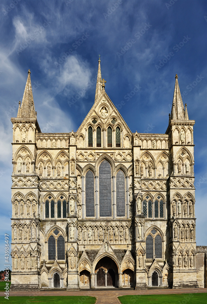 Salisbury Cathedral Front Facade
