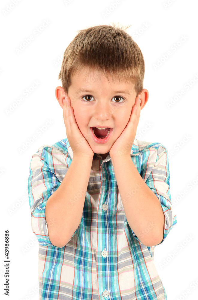 portrait of little boy isolated on white portrait of little boy isolated on white