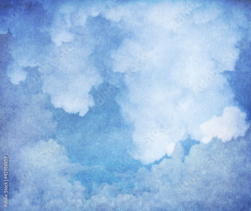 Canvastavla Fondo vintage, nubes