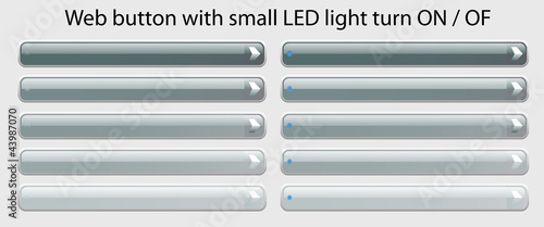Web Button with small LED light turn ON - OFF