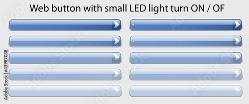 Web Button with small LED light turn ON - OFF