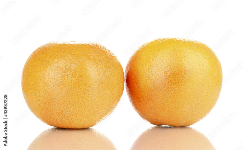 Ripe grapefruits isolated on white Ripe grapefruits isolated on white
