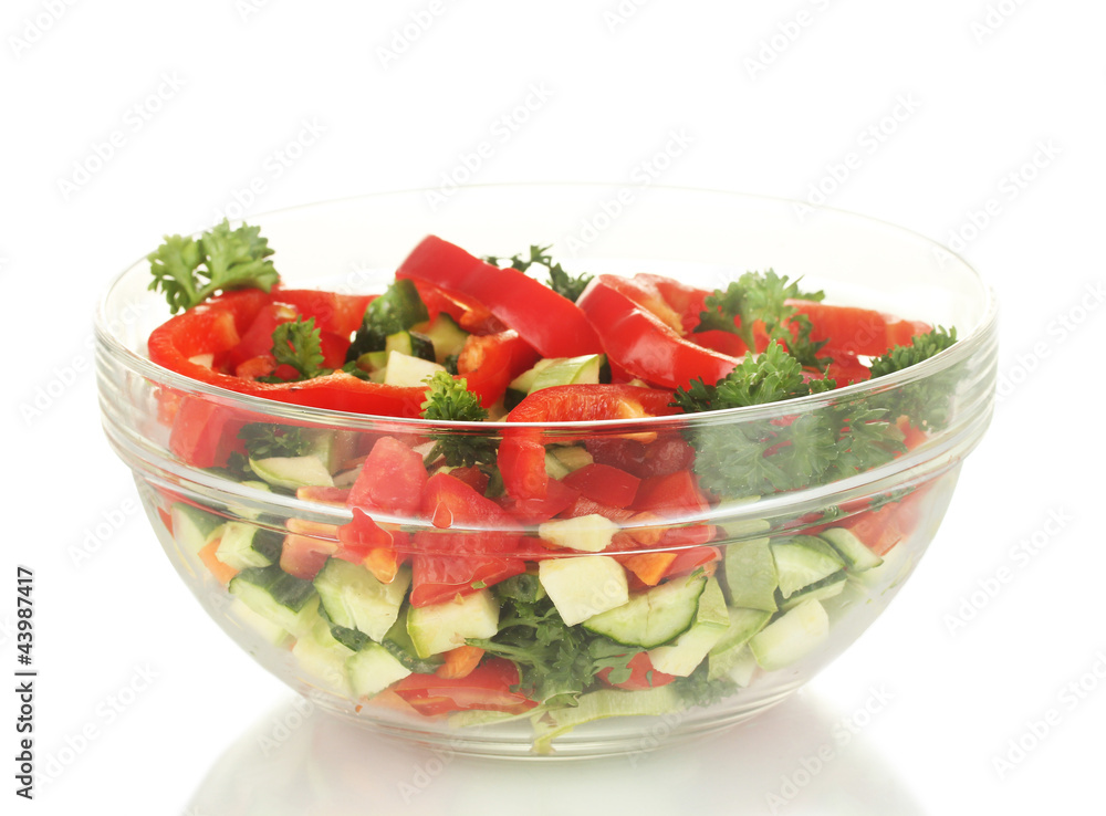 Fresh salad isolated on white Fresh salad isolated on white