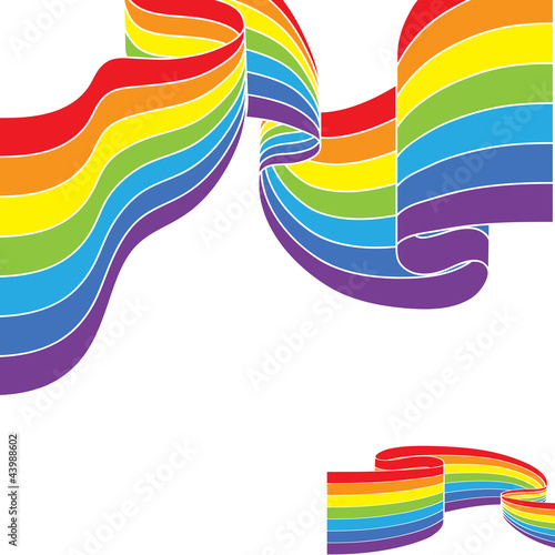 Abstract colorful rainbow color border vector illustration.