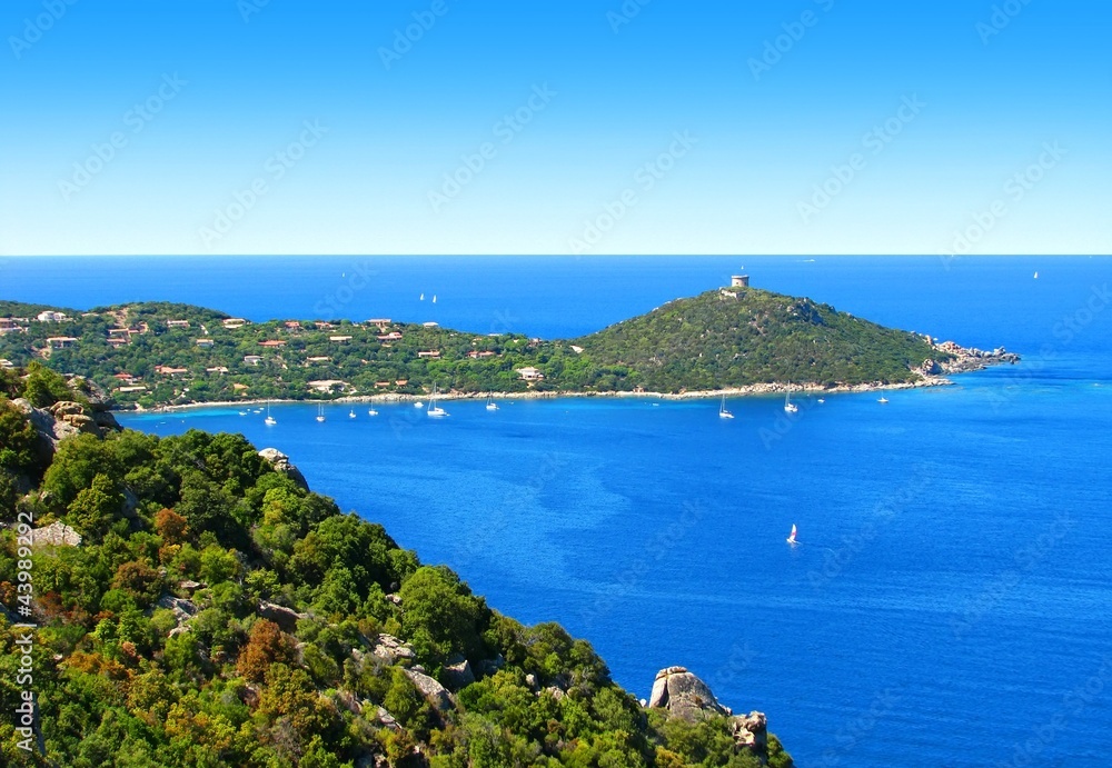 Corsica bay landscape