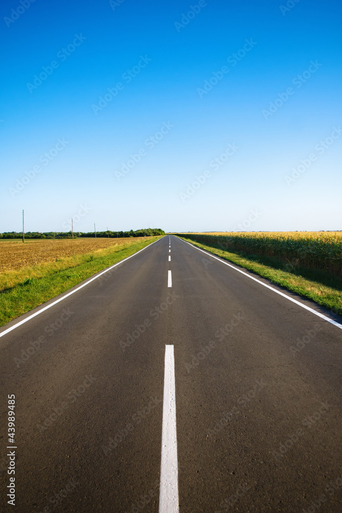 Empty rural road