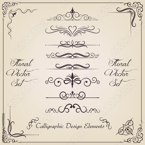 Calligraphic elelments and page decoration