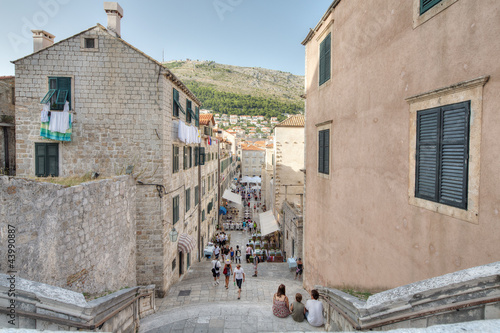 Obraz na płótnie Dubrovnik stare miasto z góry w salonie