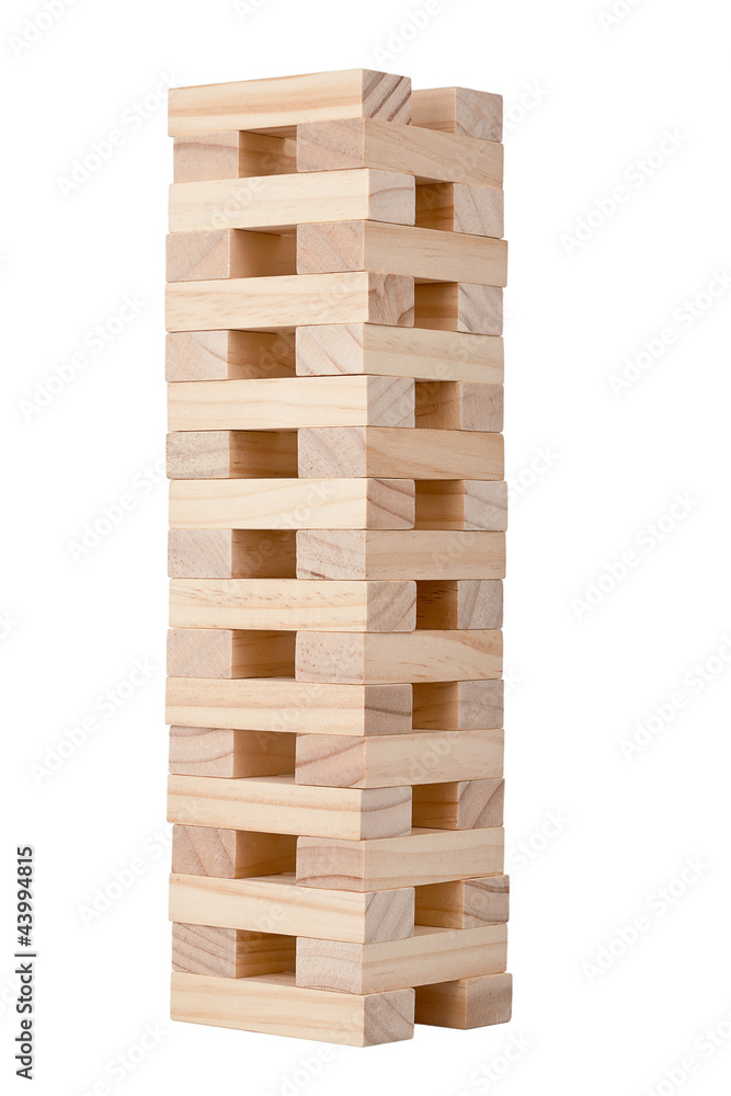Wooden blocks tower