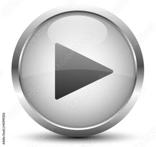 Player Button Silber