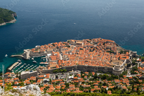 Obraz na płótnie Dubrovnik widok z góry w salonie