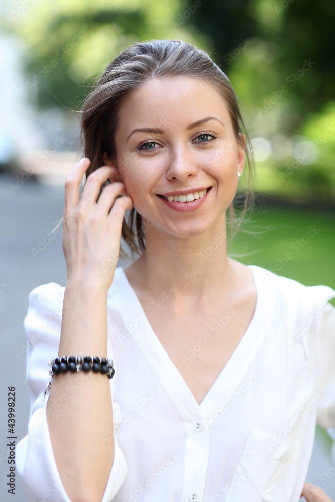 Beautiful young woman. Outdoor portrait