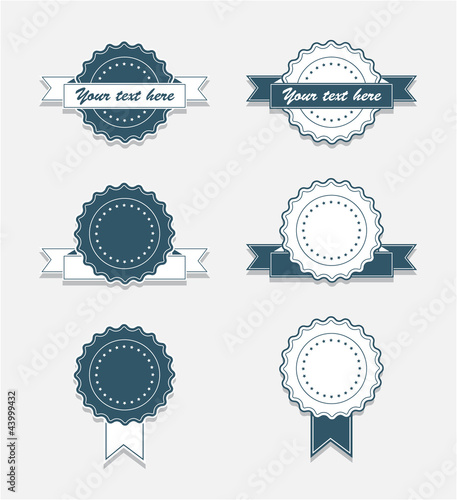 Simple Vintage Badges with Ribbon