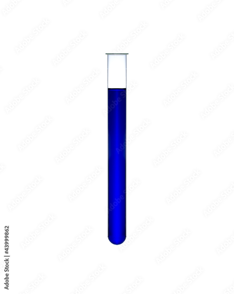 Reagenzglas mit blauem Inhalt Reagenzglas mit blauem Inhalt