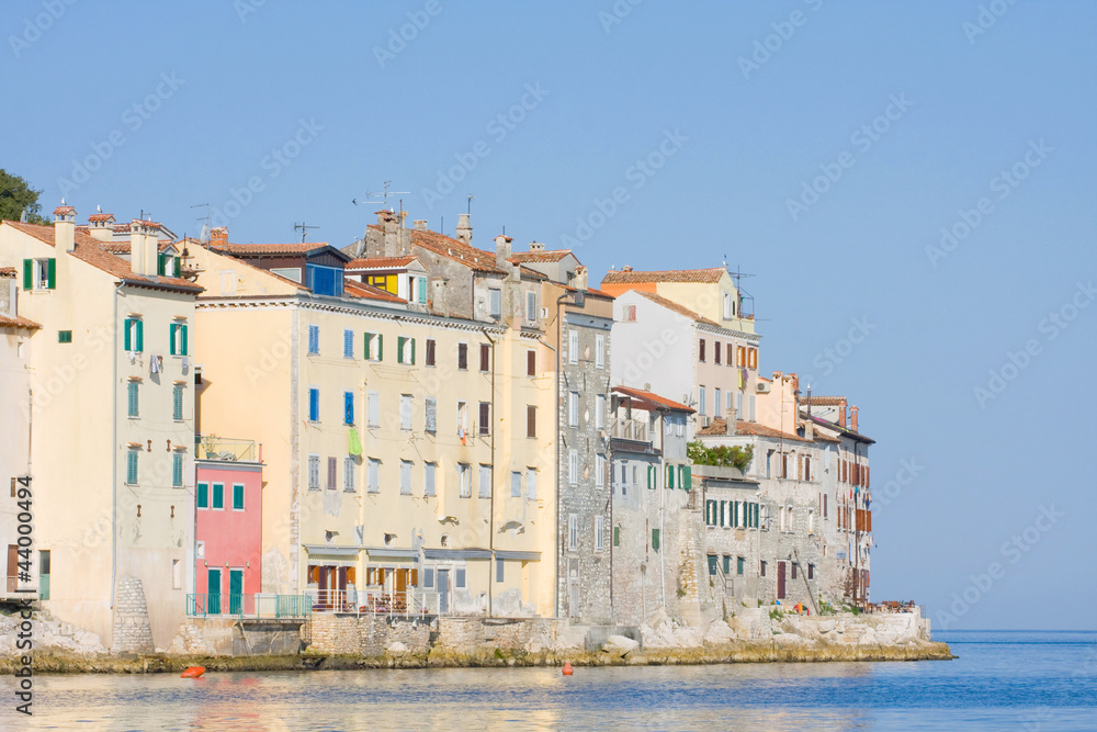 Obraz premium Old town architecture of Rovinj, Croatia. Istria touristic attra