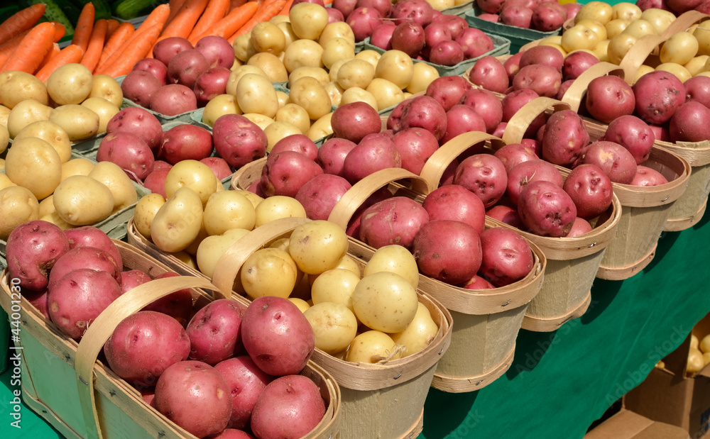 Organic Potatoes at Farmers Market