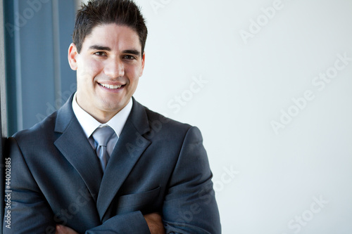 happy young businessman portrait