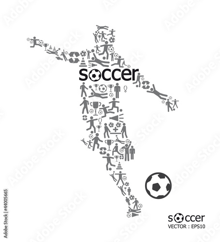 icons sports vector concept soccer on white background