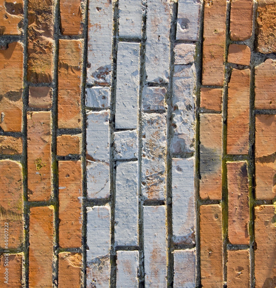 Red brick wall background. Red brick wall background.