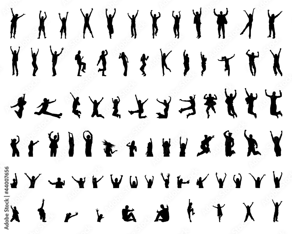 cheerful and jumping girls and boys and child cheerful and jumping girls and boys and child