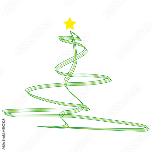 Weihnachtsbaum grün Stern Abstrakt