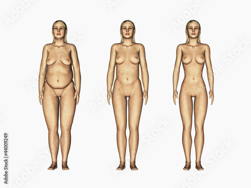 weight loss woman  3d render