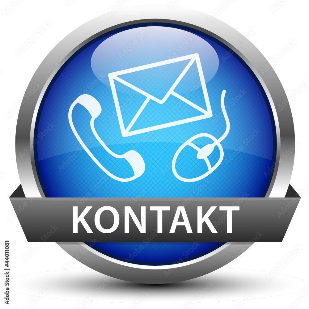 Kontakt Button Blau Stock-Vektorgrafik | Adobe Stock