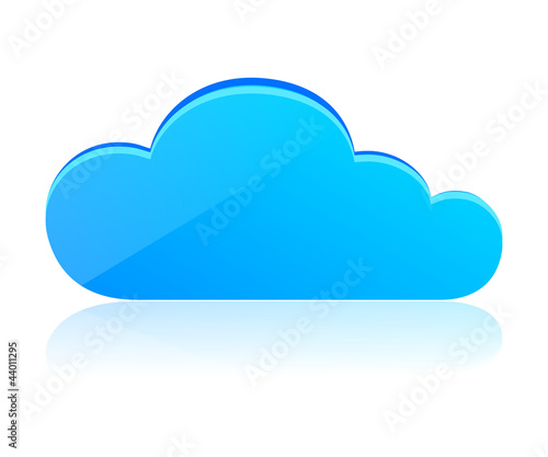 Blue 3D cloud