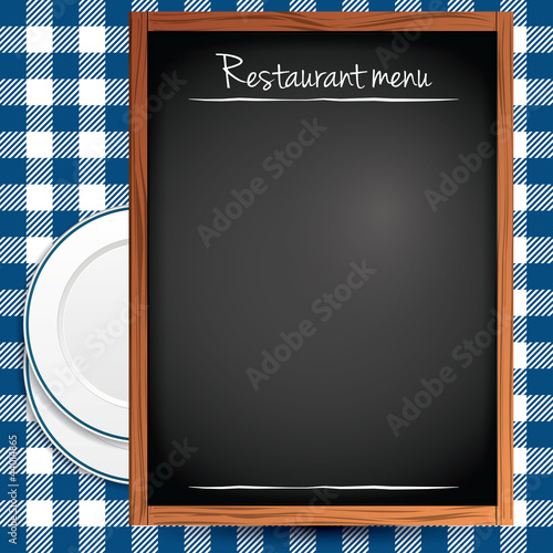 Empty blackboard - Restaurant menu background