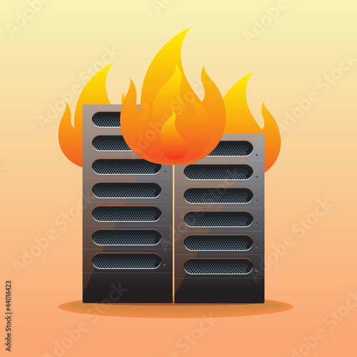 burned server
